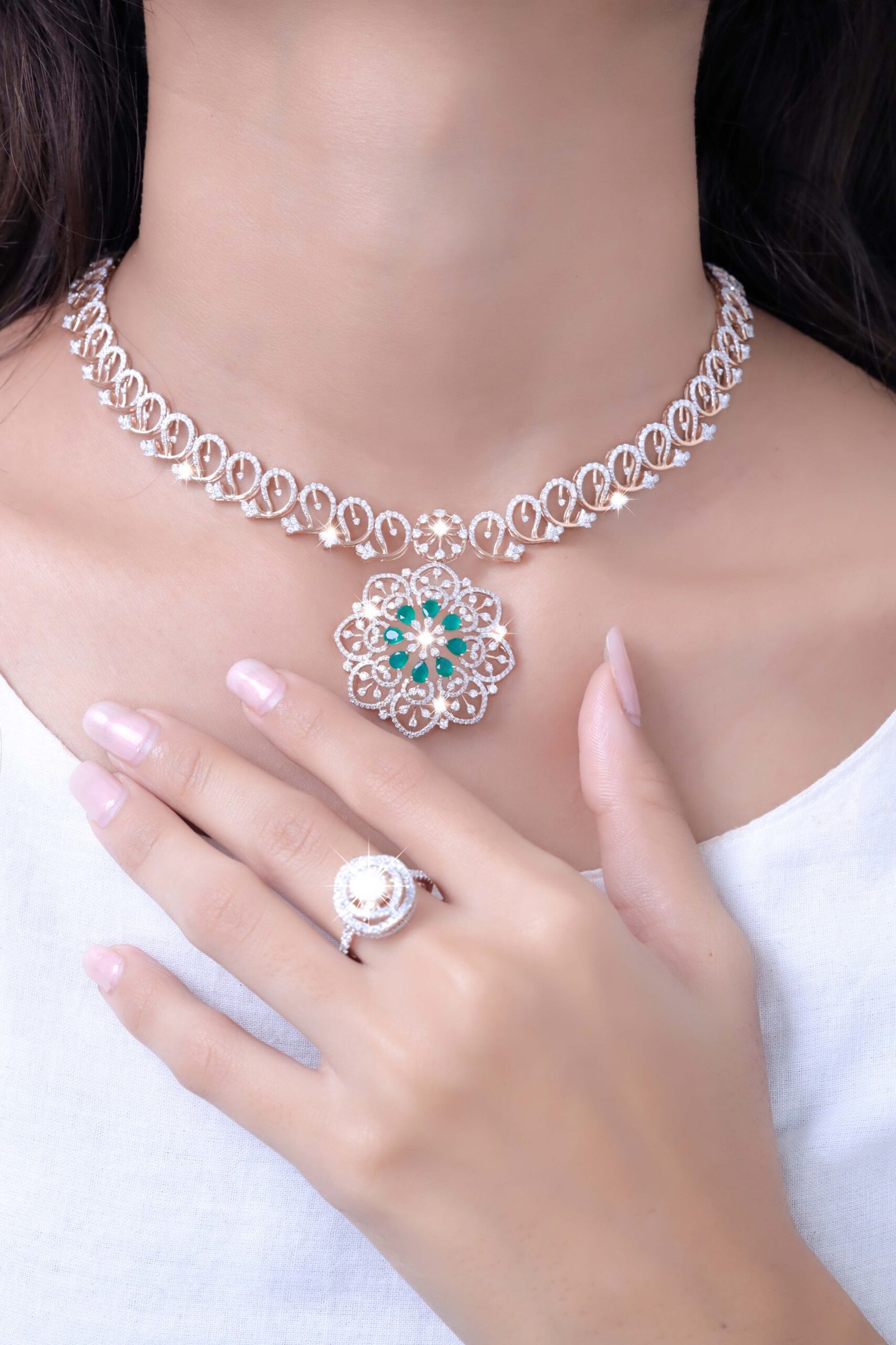 AD White necklace